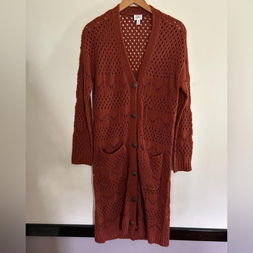 Long Button Down Duster Cardigan